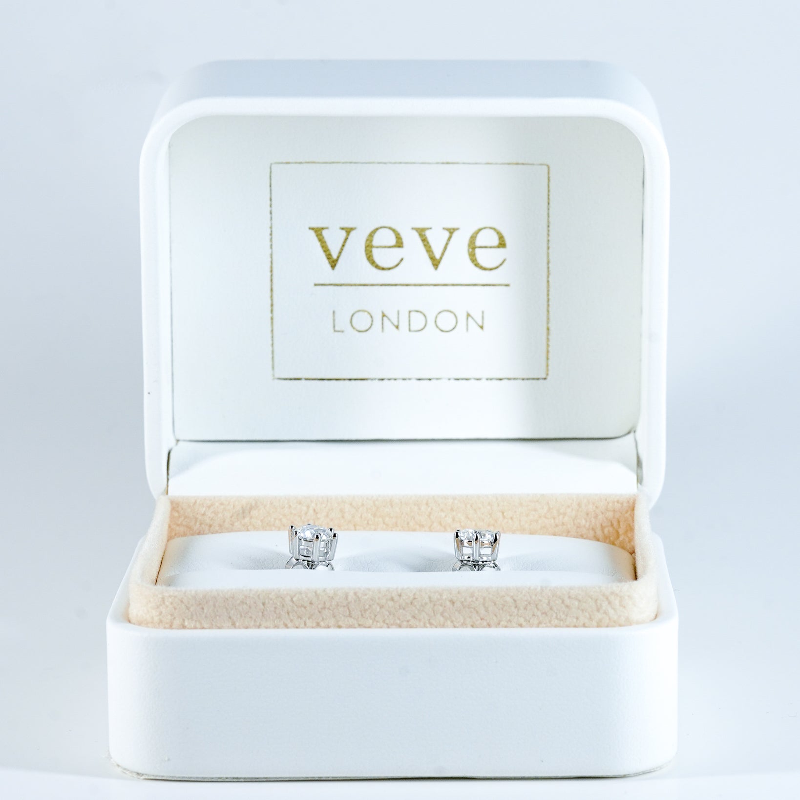 6-Round Claw Moissanite Stud Earrings