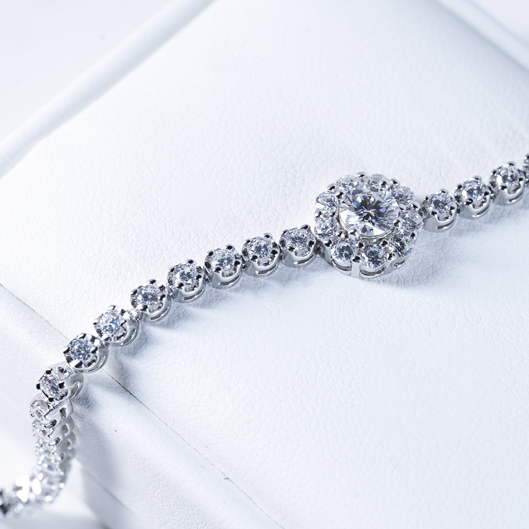 Sparkling Moissanite Tennis Bracelet - A Diamond-Style Eternity Bracelet