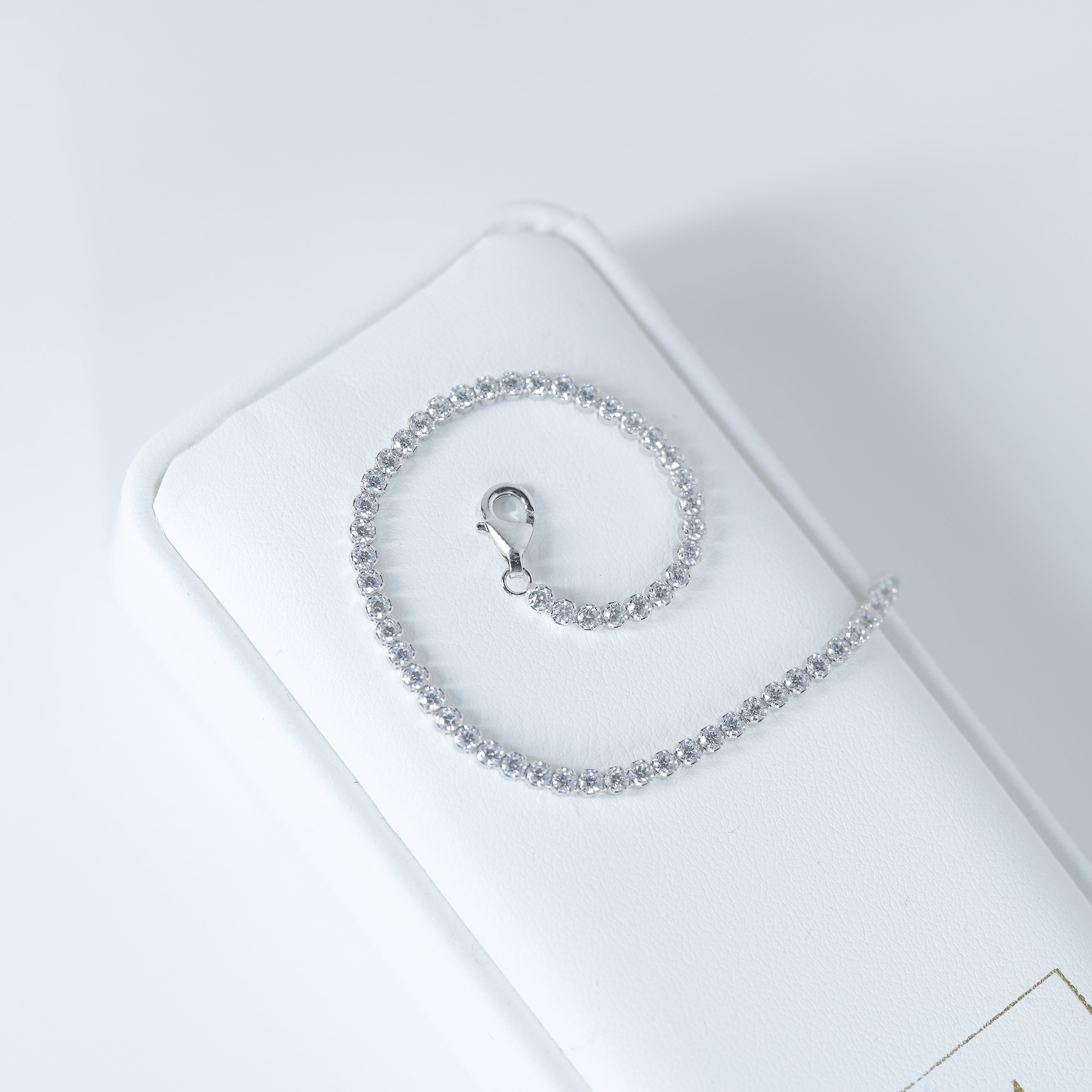 Sparkling Sterling Silver & Zirconia Adjustable Tennis Bracelet